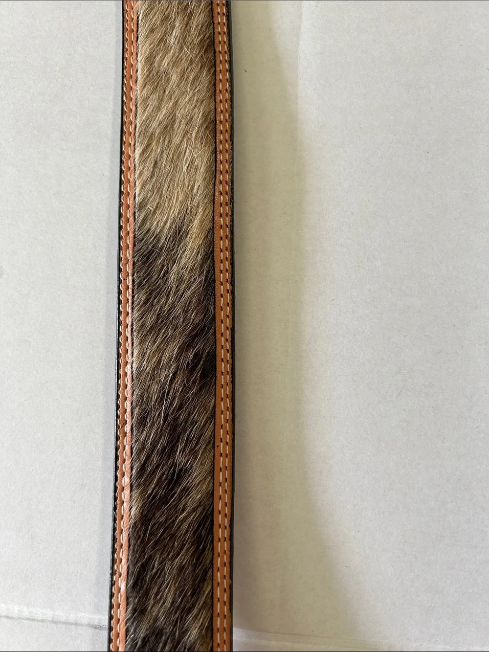 MONTANA SILVERSMITHS VINTAGE WESTERN CALF HAIR COWHIDE LEATHER BELT SZ 32